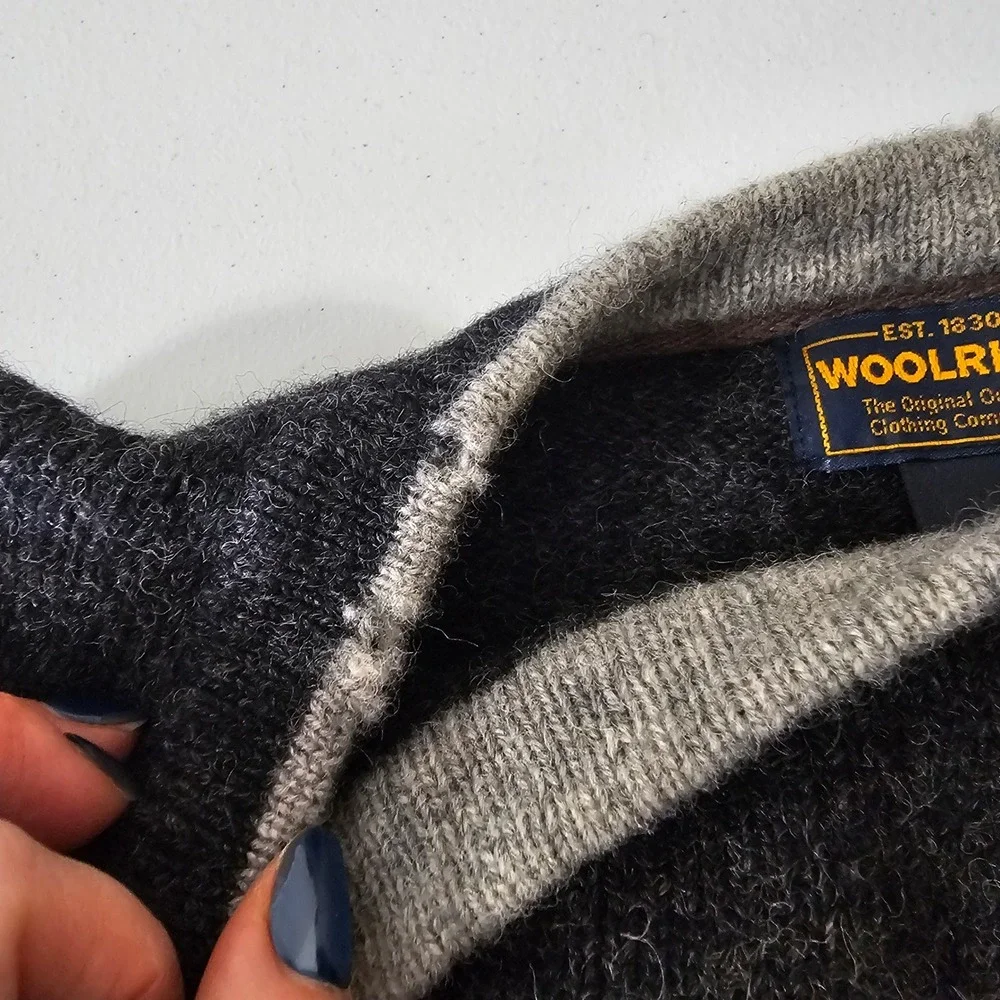 Woolrich Crewneck Sweater Large Dark Grey Heather Gorpcore Heritage Preppy